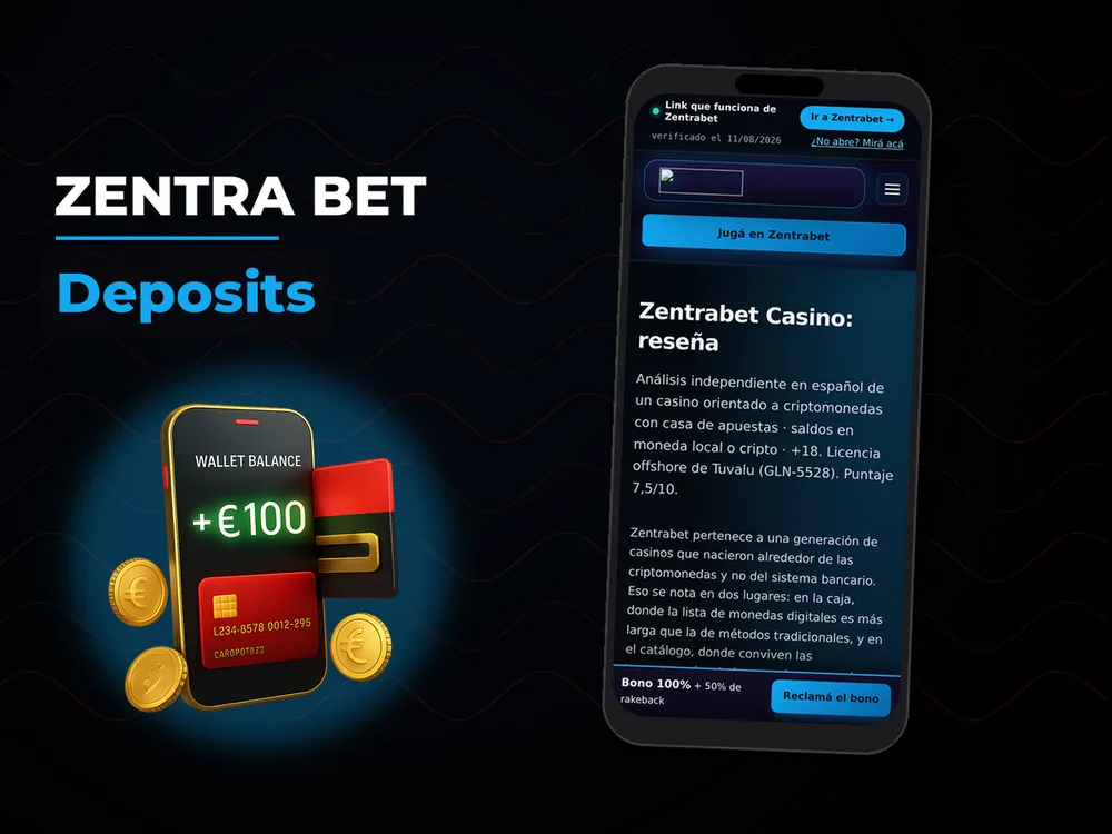 Zentra Bet - Deposits