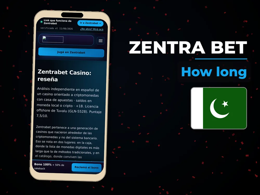 Zentra Bet - How long